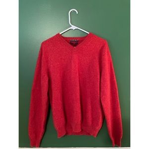 Club room Estate cashmere red sweater 100%cashmere condition; excellent!